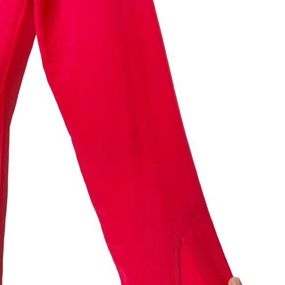 BARNEYS NEW YORK Silk Chiffon Long Sleeve Blouse V-Neck Button-Down Red Size 8 - Picture 6 of 11